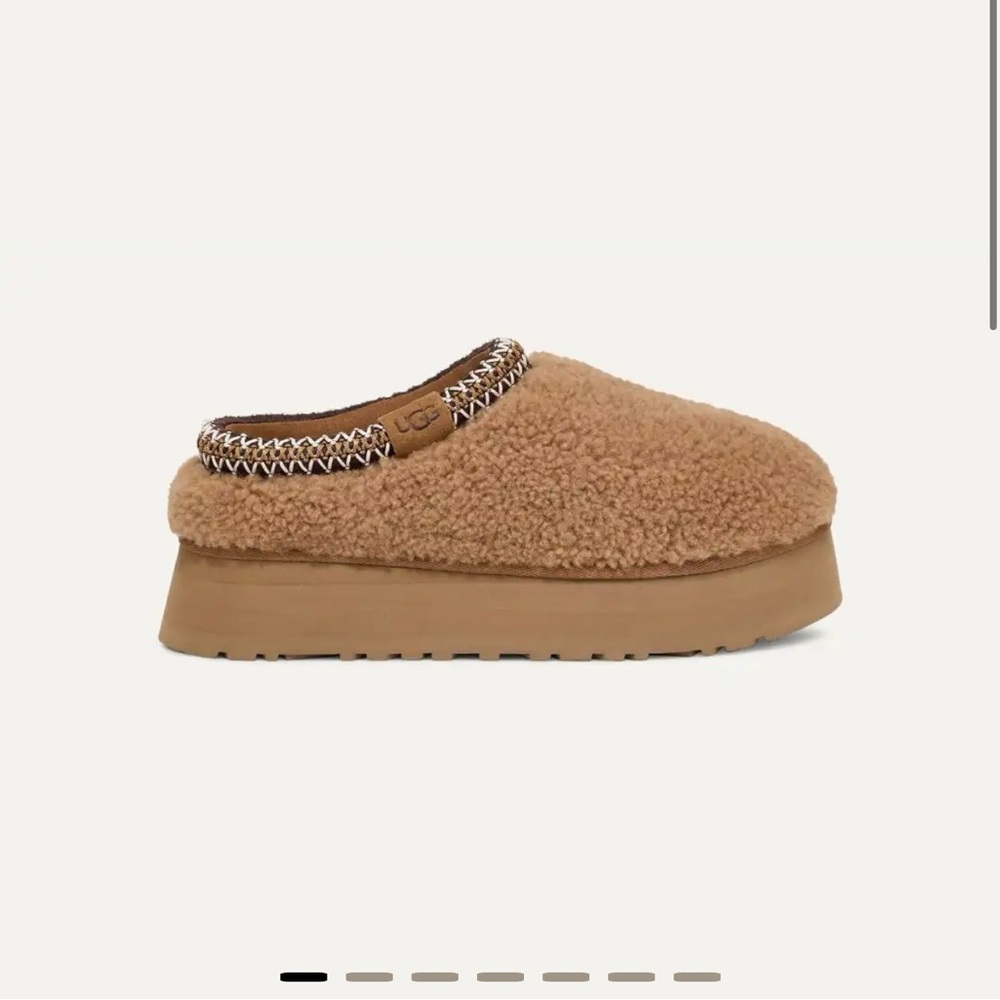 UGG Tan Shearling Slip-On Shoes